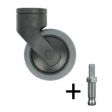 Design zwenkwiel 75mm - zwart