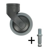 Design zwenkwiel 75mm - zwart