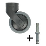 Design zwenkwiel 75mm - zwart