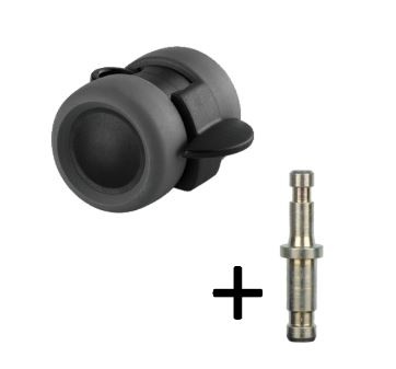 Zwenkwiel 40mm met rem