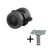 Zwenkwiel 40mm met rem