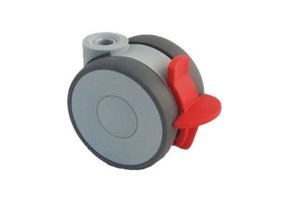 Zwenkwiel met rem 75mm