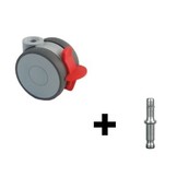 Zwenkwiel met rem 75mm