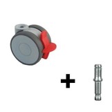 Zwenkwiel met rem 75mm