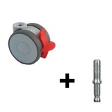 Zwenkwiel met rem 75mm