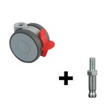 Zwenkwiel met rem 75mm