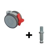 Zwenkwiel met rem 75mm