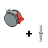 Zwenkwiel met rem 75mm