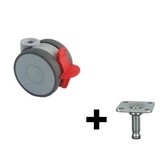 Zwenkwiel met rem 75mm