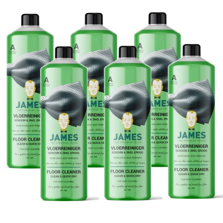 6-pack James Vloerreiniger Schoon & Snel droog