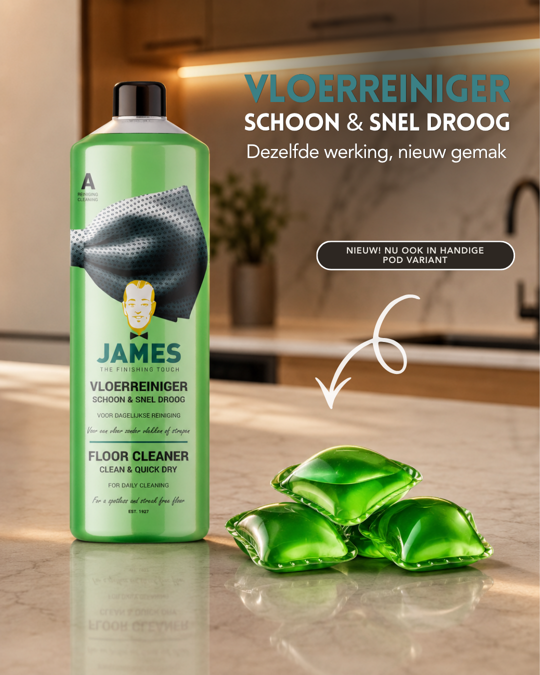 James Vloerreiniger Schoon & Snel droog – Pods