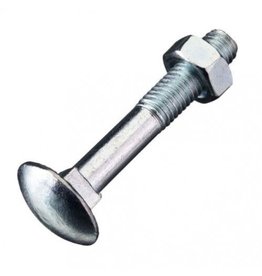 100% original Bolt with nut (lock bolt) M5mmx30mm silver with imprint