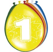 Ballonnen 1 jaar - 8 stuks