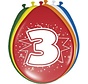 Ballonnen 3 jaar - 8 stuks