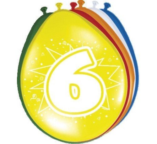 Ballonnen 6 jaar - 8 stuks