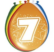 Ballonnen 7 jaar - 8 stuks