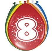 Ballonnen 8 jaar - 8 stuks