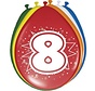 Ballonnen 8 jaar - 8 stuks
