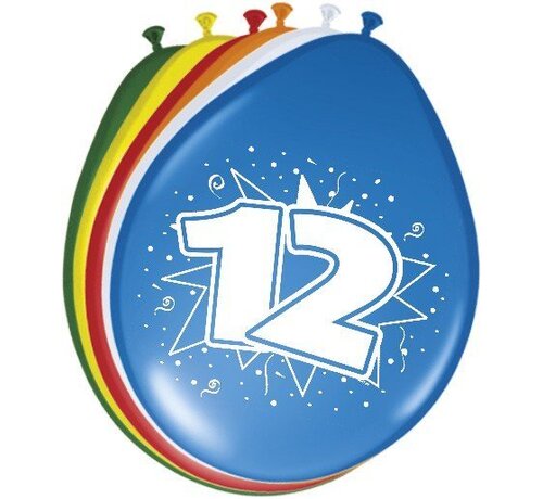 Ballonnen 12 jaar - 8 stuks