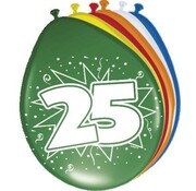 Ballonnen 25 jaar - 8 stuks