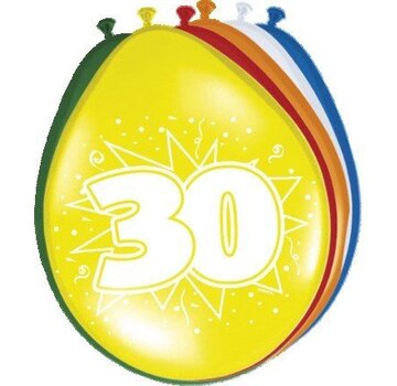 Ballonnen 30 jaar - 8 stuks