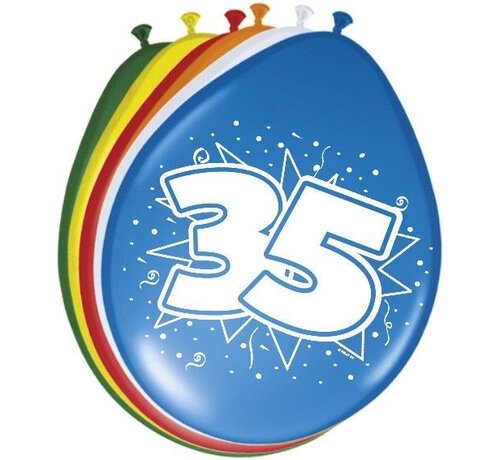 Ballonnen 35 jaar - 8 stuks