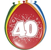 Ballonnen 40 jaar - 8 stuks