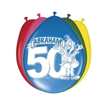 Ballonnen 50 jaar Abraham - 8 stuks