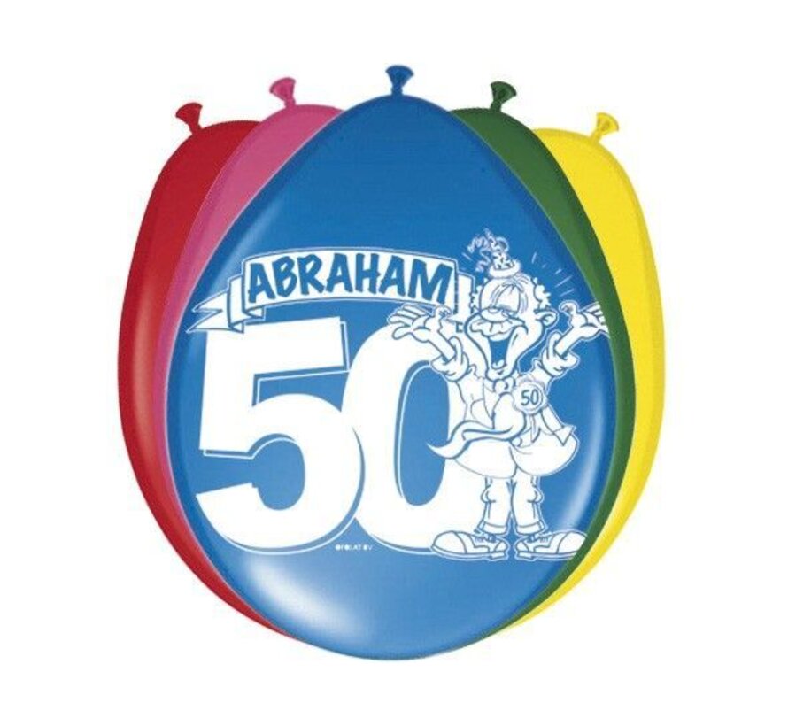 Ballonnen 50 jaar Abraham - 8 stuks