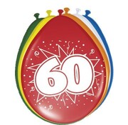 Ballonnen 60 jaar - 8 stuks