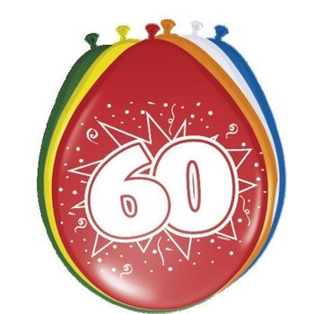 Ballonnen 60 jaar - 8 stuks