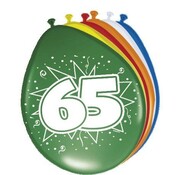 Ballonnen 65 jaar - 8 stuks