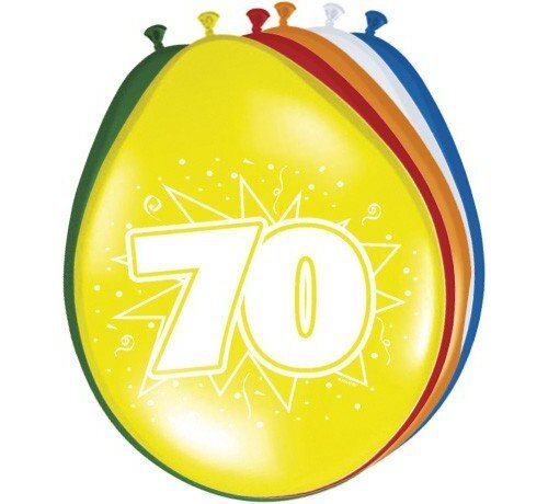 Ballonnen 70 jaar - 8 stuks