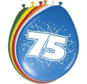 Ballonnen 75 jaar - 8 stuks