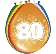 Ballonnen 80 jaar - 8 stuks