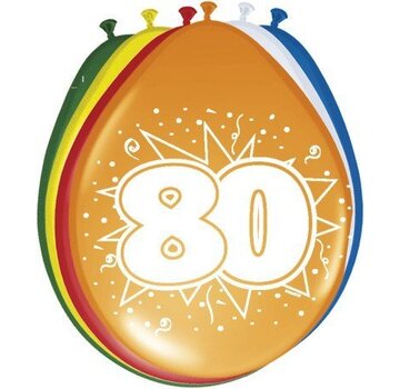Ballonnen 80 jaar - 8 stuks