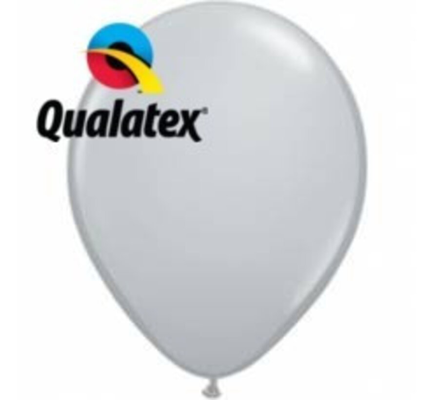 Ballonnen Grijs 28cm 100 stuks | Qualatex