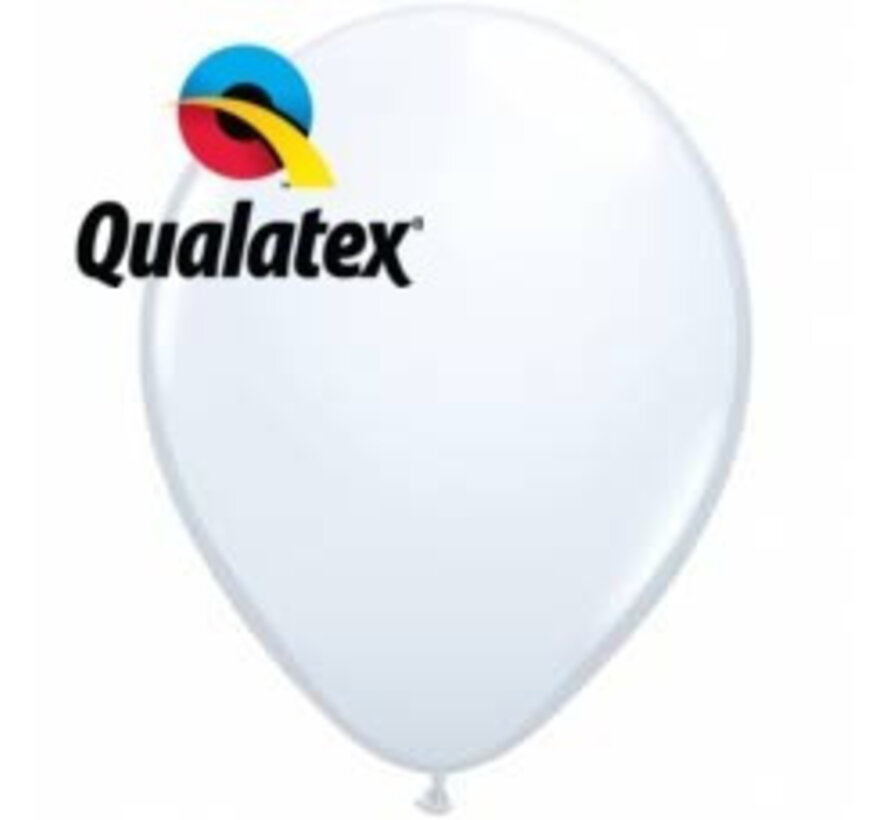 Ballonnen Wit 15cm 100 stuks | Qualatex