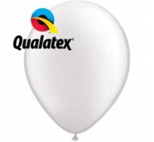 Ballonnen Pearl Wit 28cm 100 stuks | Qualatex