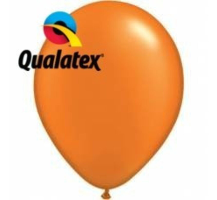 Ballonnen Pearl Oranje 28cm 100 stuks | Qualatex