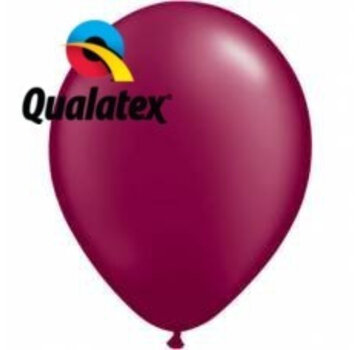 Ballonnen Pearl Bordeaux Rood  28cm 100 stuks | Qualatex