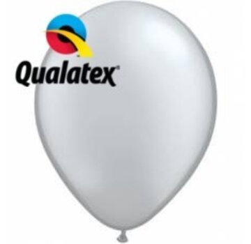 Ballonnen Zilver Metallic 28cm 100 stuks | Qualatex