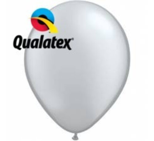 Ballonnen Zilver Metallic 28cm 100 stuks | Qualatex