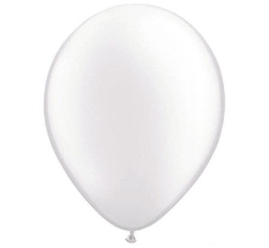 Ballonnen Pearl Wit 15cm 100 stuks | Qualatex