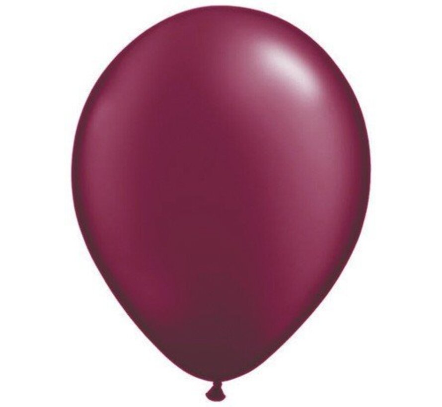 Pearl Bordeaux Rood ballonnen Qualatex - 100 stuks