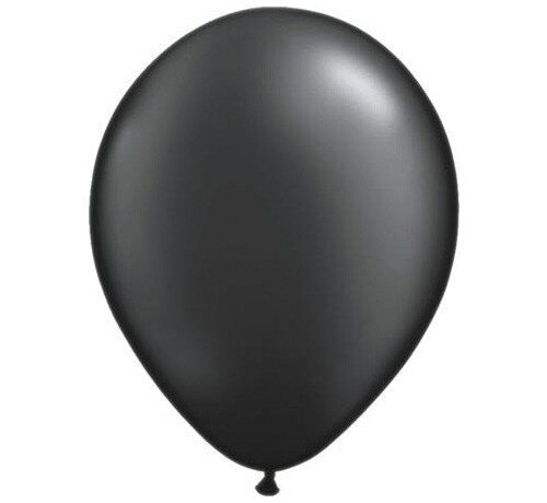 Pearl Zwart ballonnen Qualatex - 100 stuks