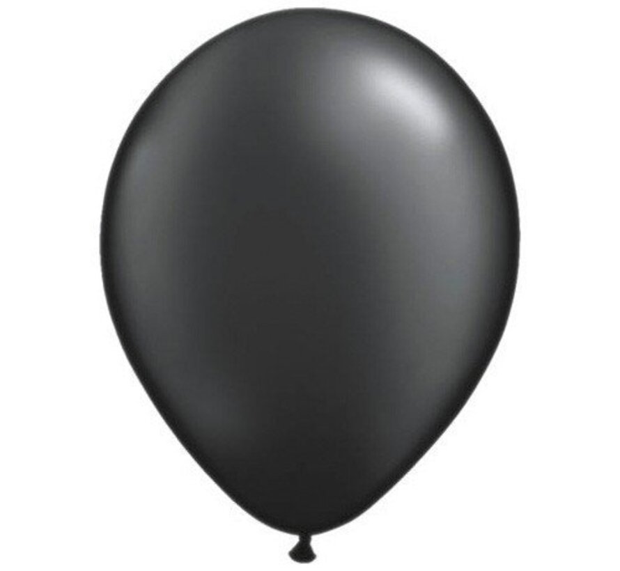 Pearl Zwart ballonnen Qualatex - 100 stuks