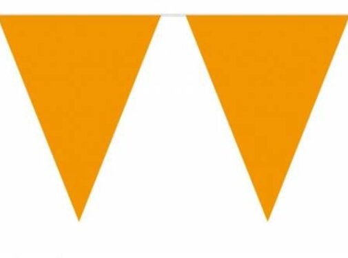 Vlaggenlijn Effen Oranje 10m inclusief lint