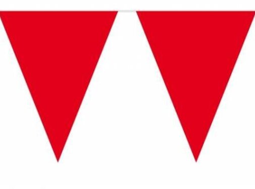 Vlaggenlijn Effen Rood 10m inclusief lint