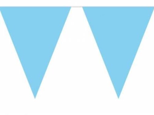 Vlaggenlijn Effen Baby Blauw 10m inclusief lint